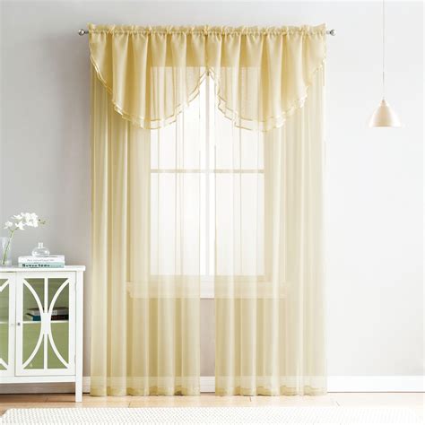 Solid Color Wayfair Basics® Thermal Room Darkening Rod Pocket Curtain <b>Valance</b>. . Sheer valances